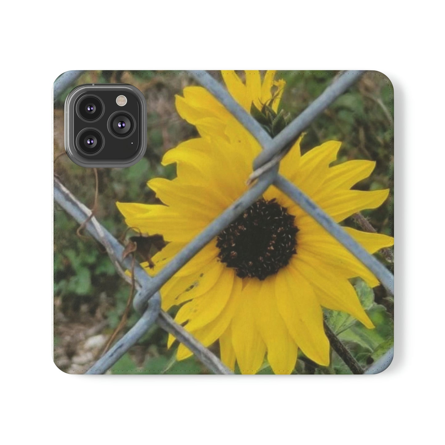 Sunflower Behind A Fence | Folio Phone Case | High Bloom Collection | Life By Ortavia