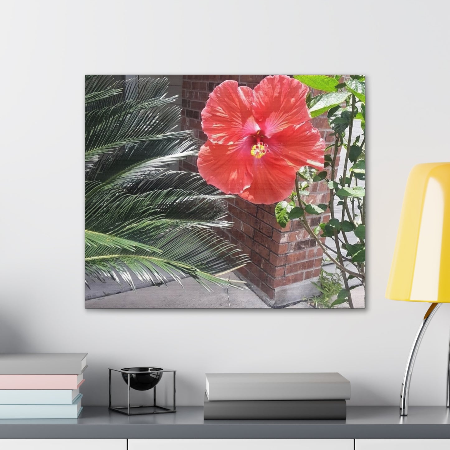 Art Prints & Wall Art, Gallery Canvas with Peach Hibiscus Flower