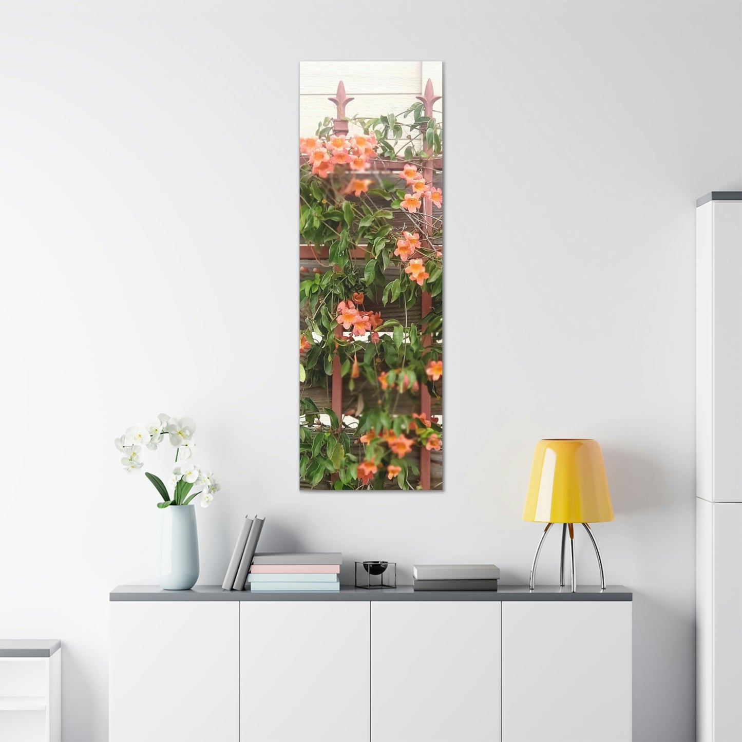 Flowers On A Rugged Fence | Wall Art Canvas | High Bloom Collection | Life By Ortavia