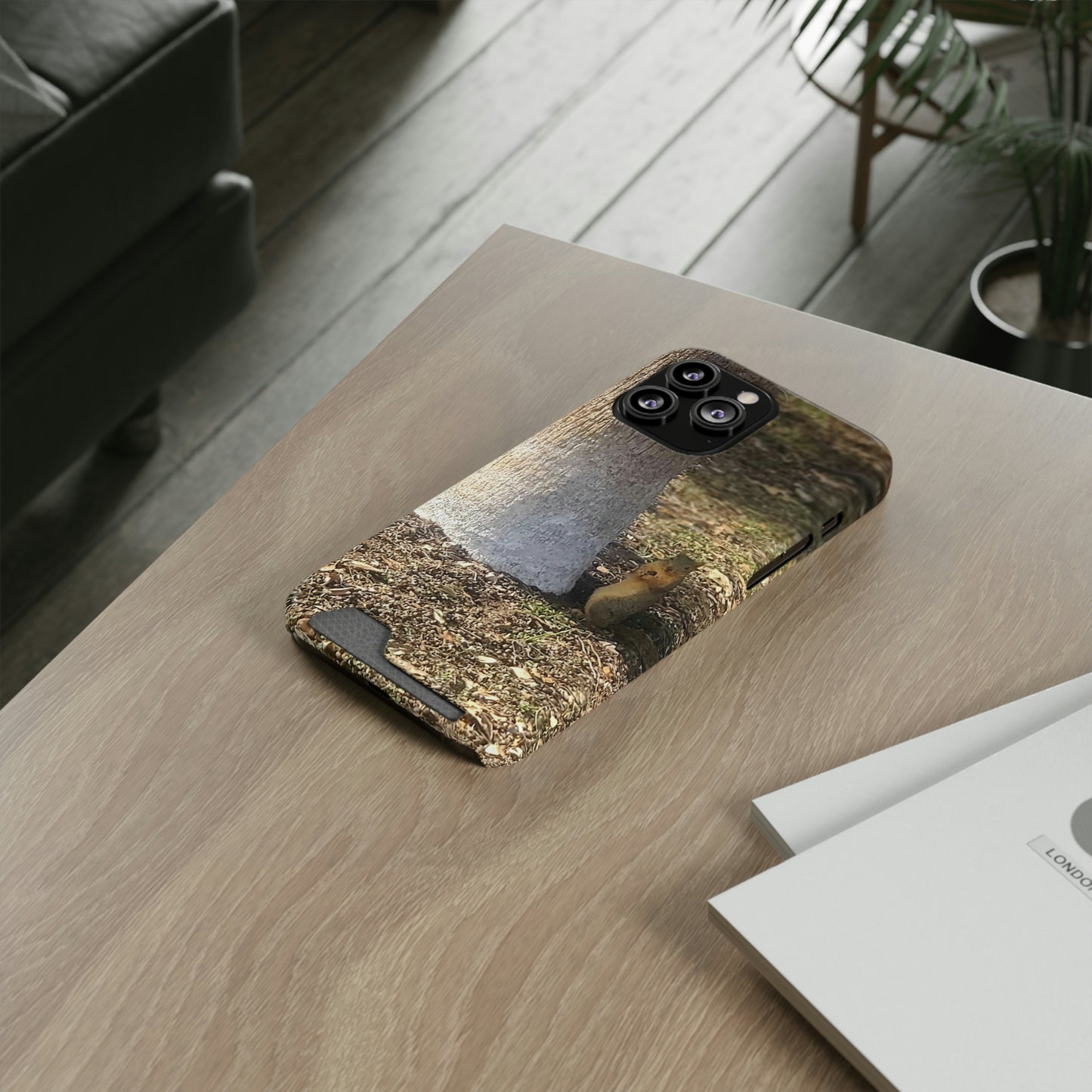 Squirrel and A Nut | Phone Case with Card Holder | Urban Geographic Collection | Life By Ortavia