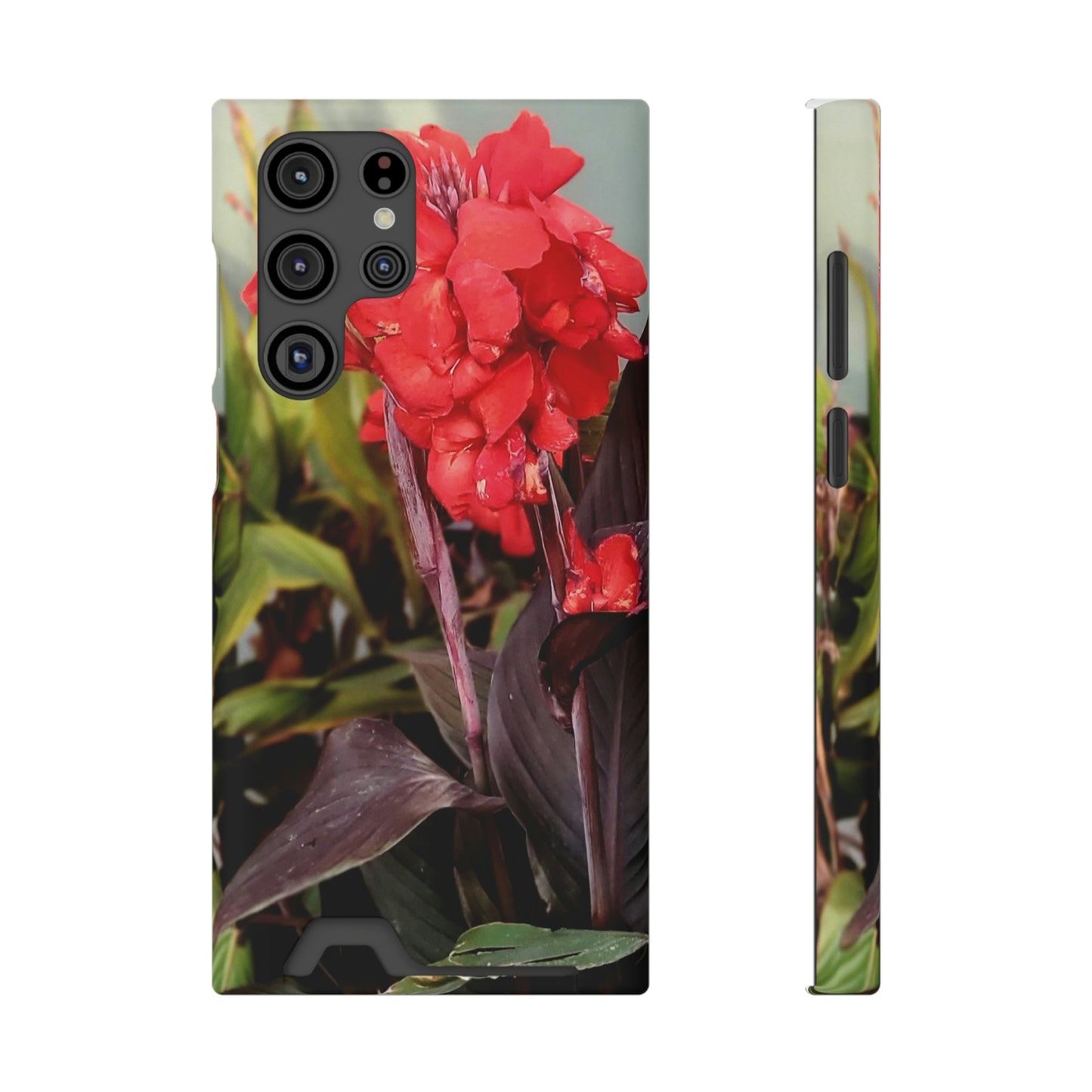 Red Canna | Phone Case With Card Holder | High Bloom Collection | Life By Ortavia