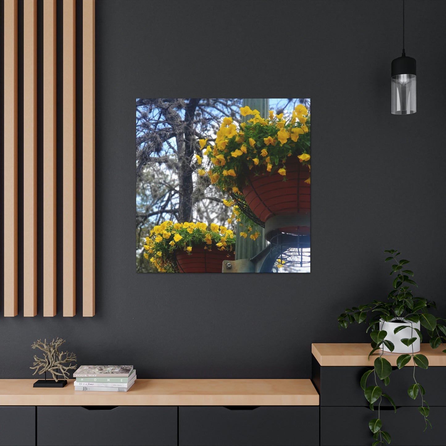Yellow Pansies Downtown | Wall Art Canvas | High Bloom Collection | Life By Ortavia