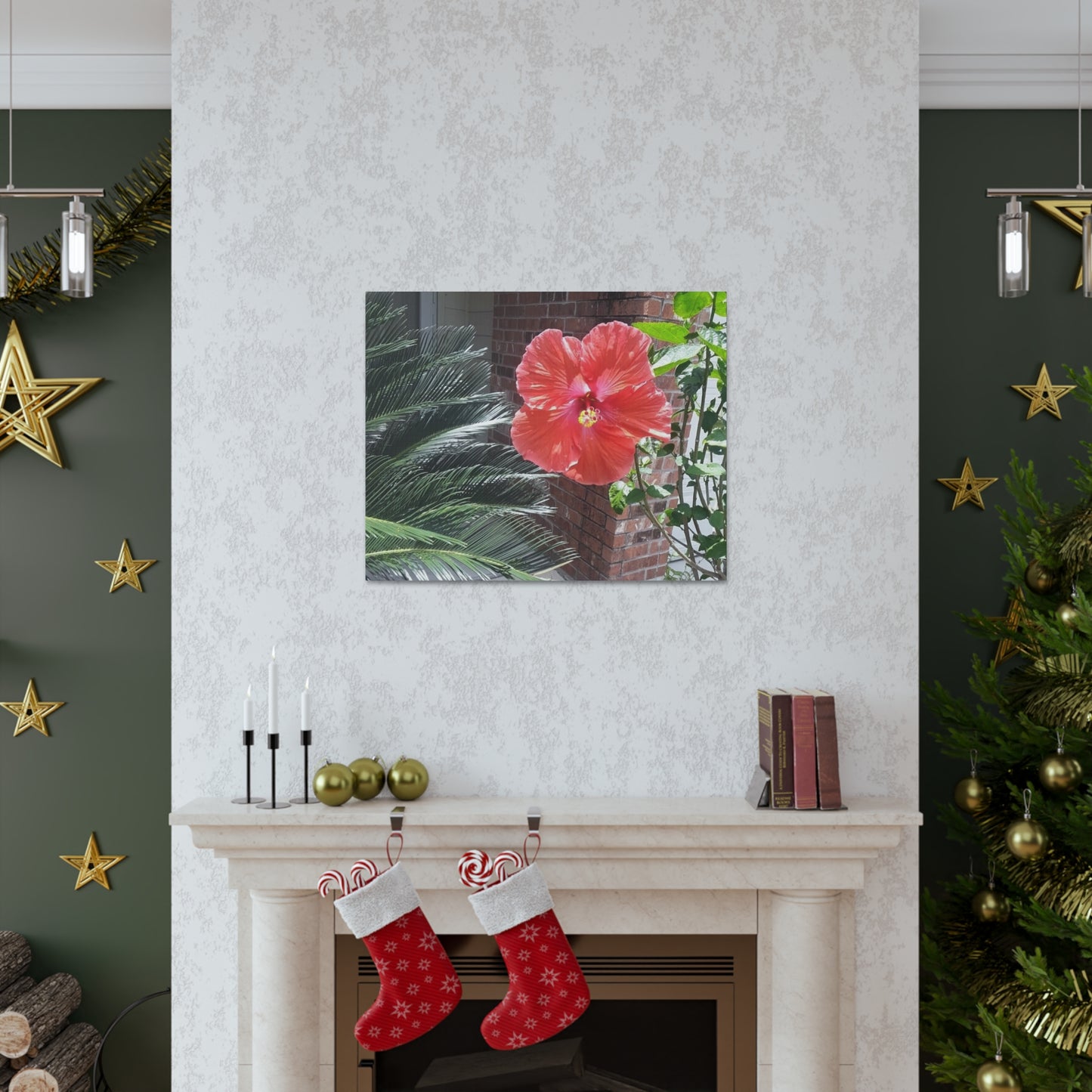 Art Prints & Wall Art, Gallery Canvas with Peach Hibiscus Flower