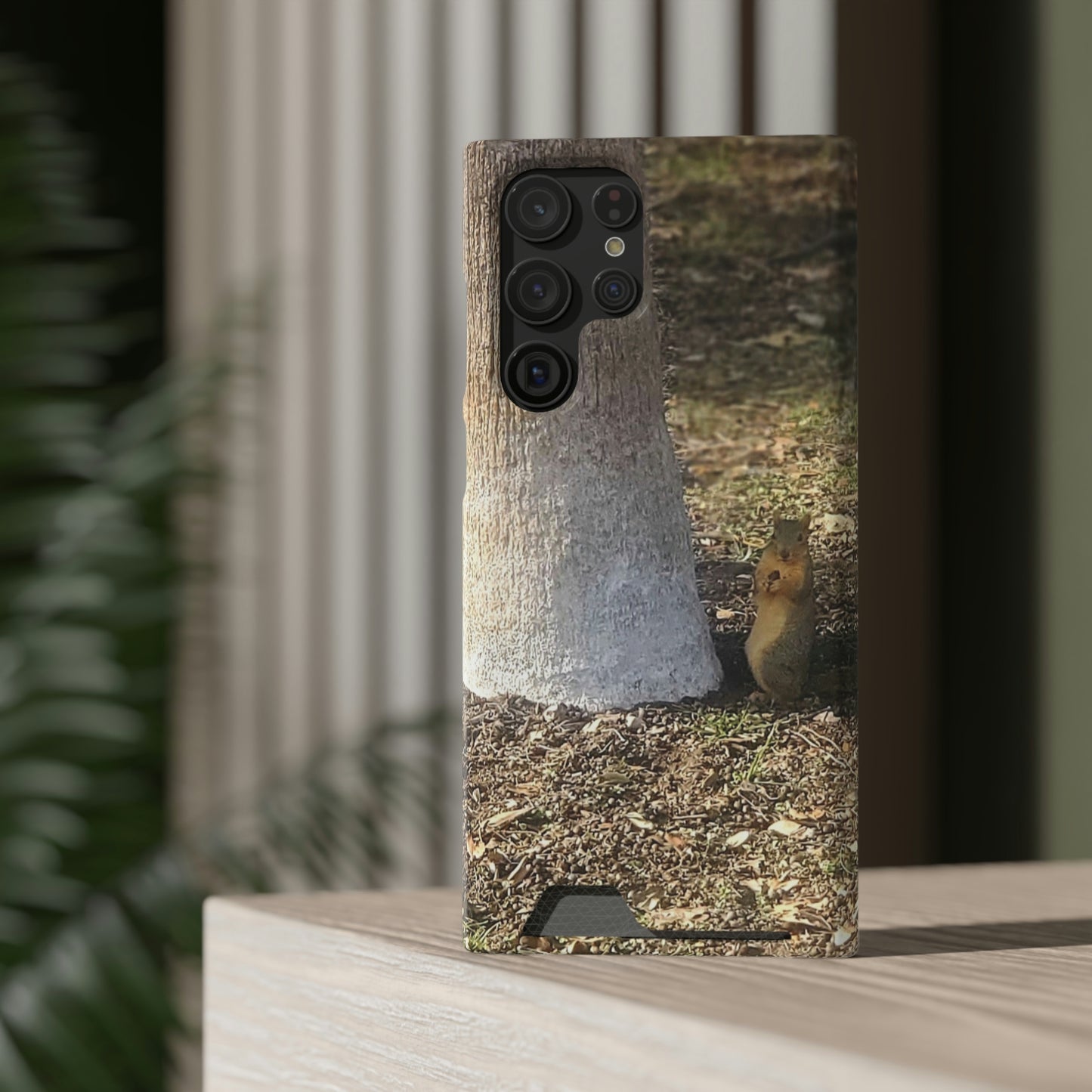 Squirrel and A Nut | Phone Case with Card Holder | Urban Geographic Collection | Life By Ortavia