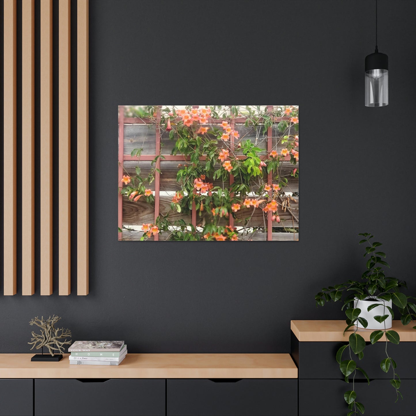 Flowers On A Rugged Fence | Wall Art Canvas | High Bloom Collection | Life By Ortavia