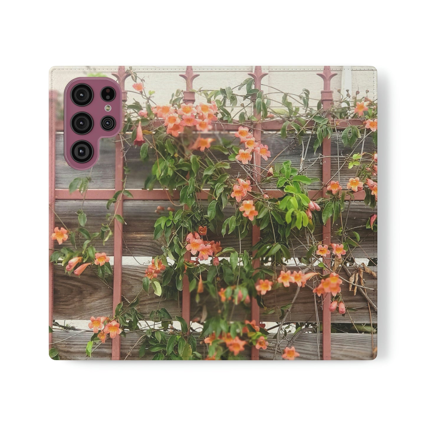 Flowers On A Rugged Fence | Folio Phone Case | High Bloom Collection | Life By Ortavia