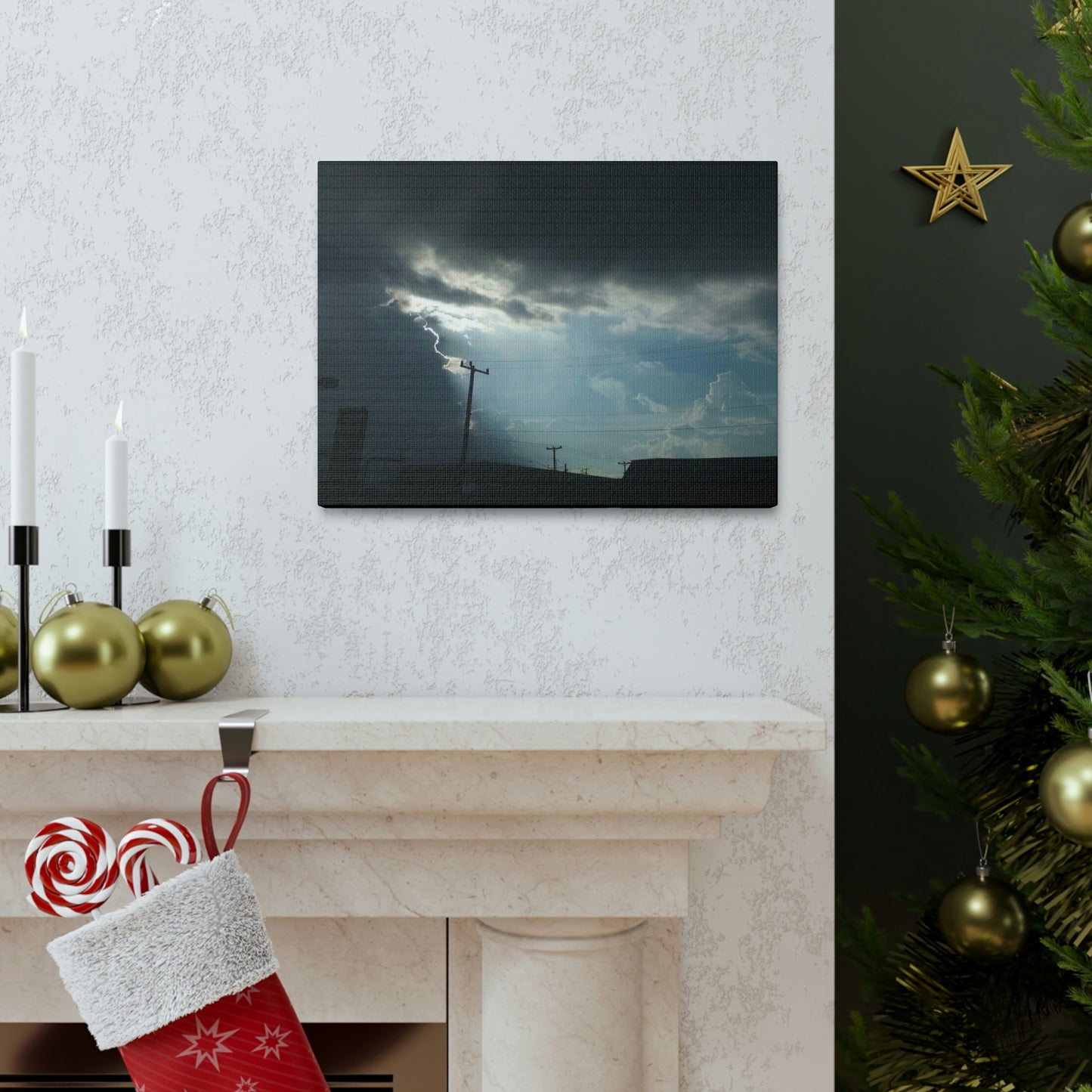 Sun Through Dark Clouds | Wall Art Canvas | Heavens Collection