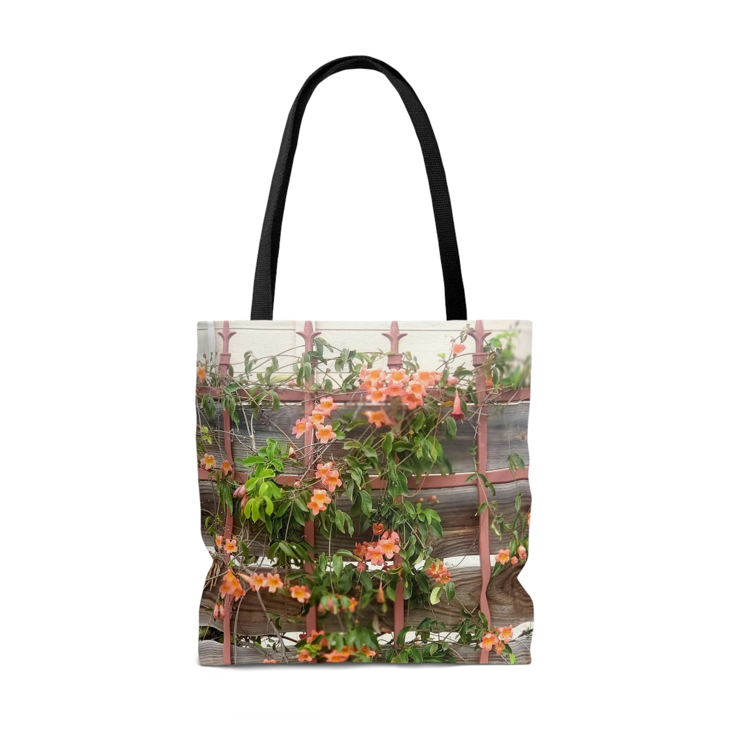 Flowers On A Rugged Fence | Tote Bag | High Bloom Collection | Life By Ortavia