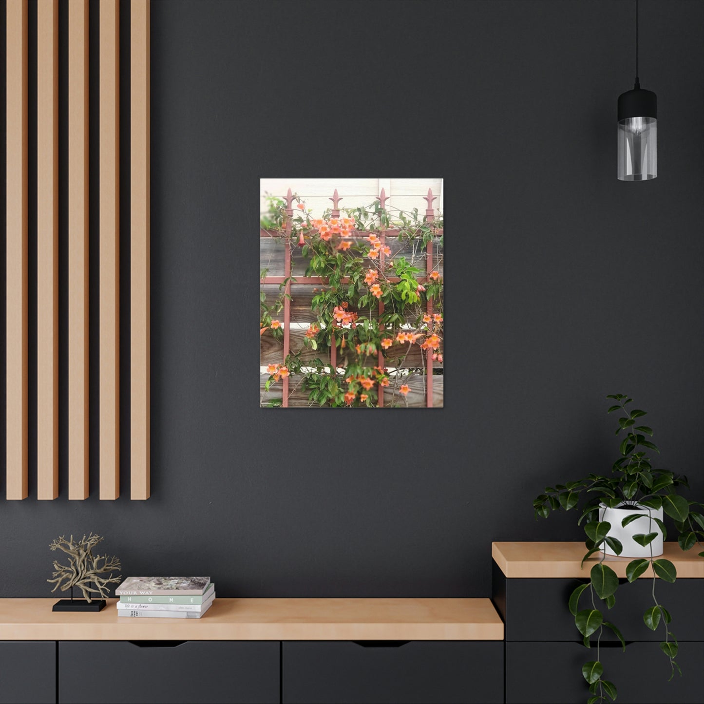 Flowers On A Rugged Fence | Wall Art Canvas | High Bloom Collection | Life By Ortavia