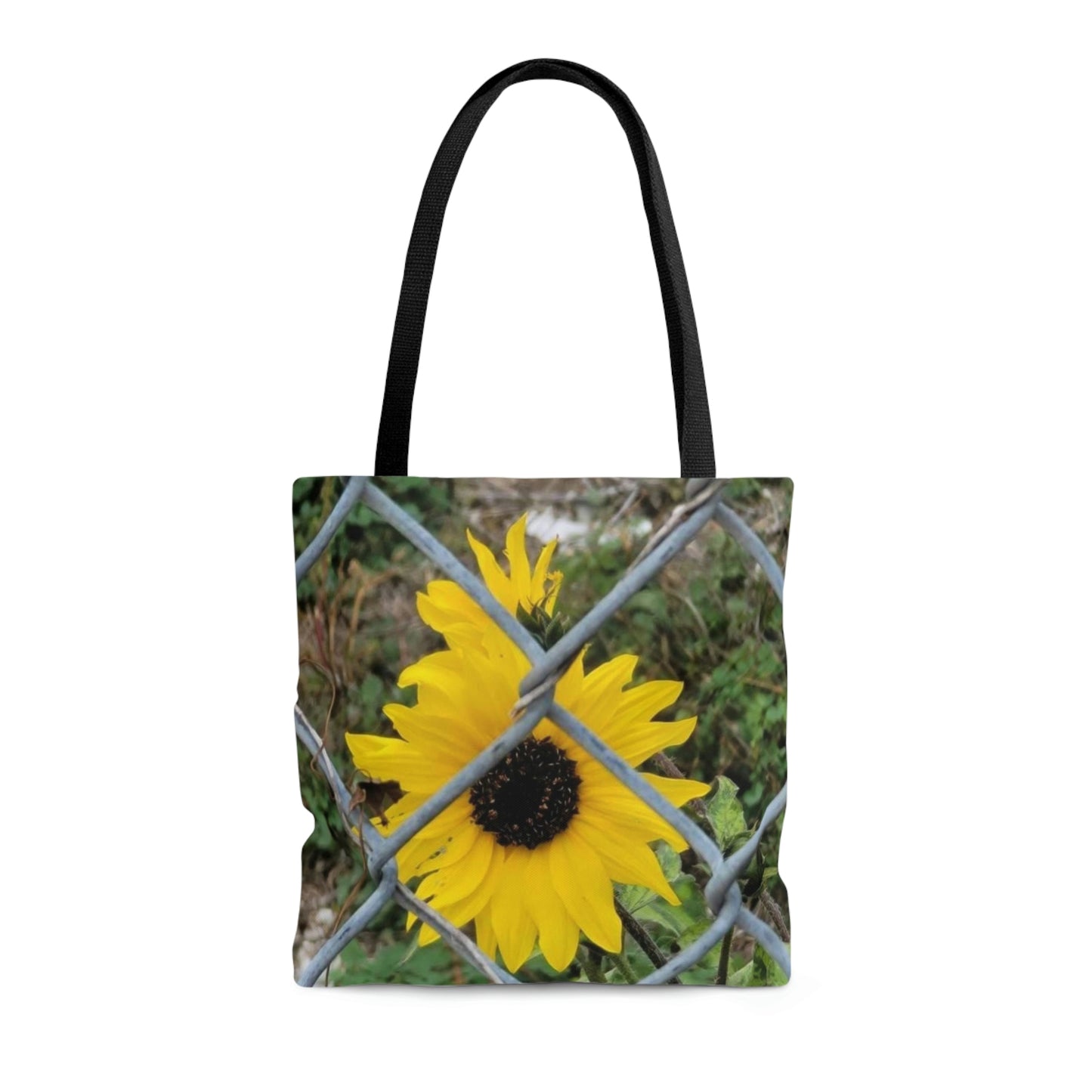 Sunflower Behind A Fence | Tote Bag | High Bloom Collection | Life By Ortavia