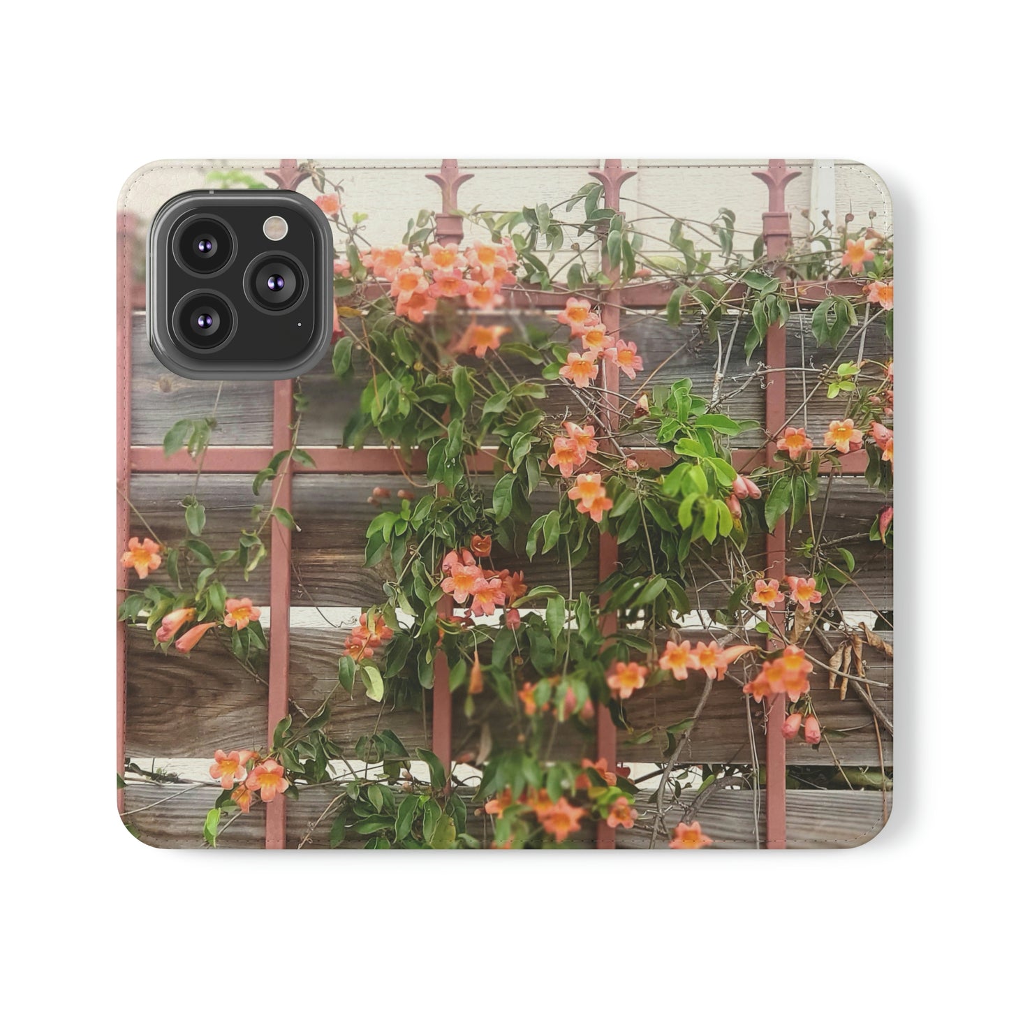 Flowers On A Rugged Fence | Folio Phone Case | High Bloom Collection | Life By Ortavia
