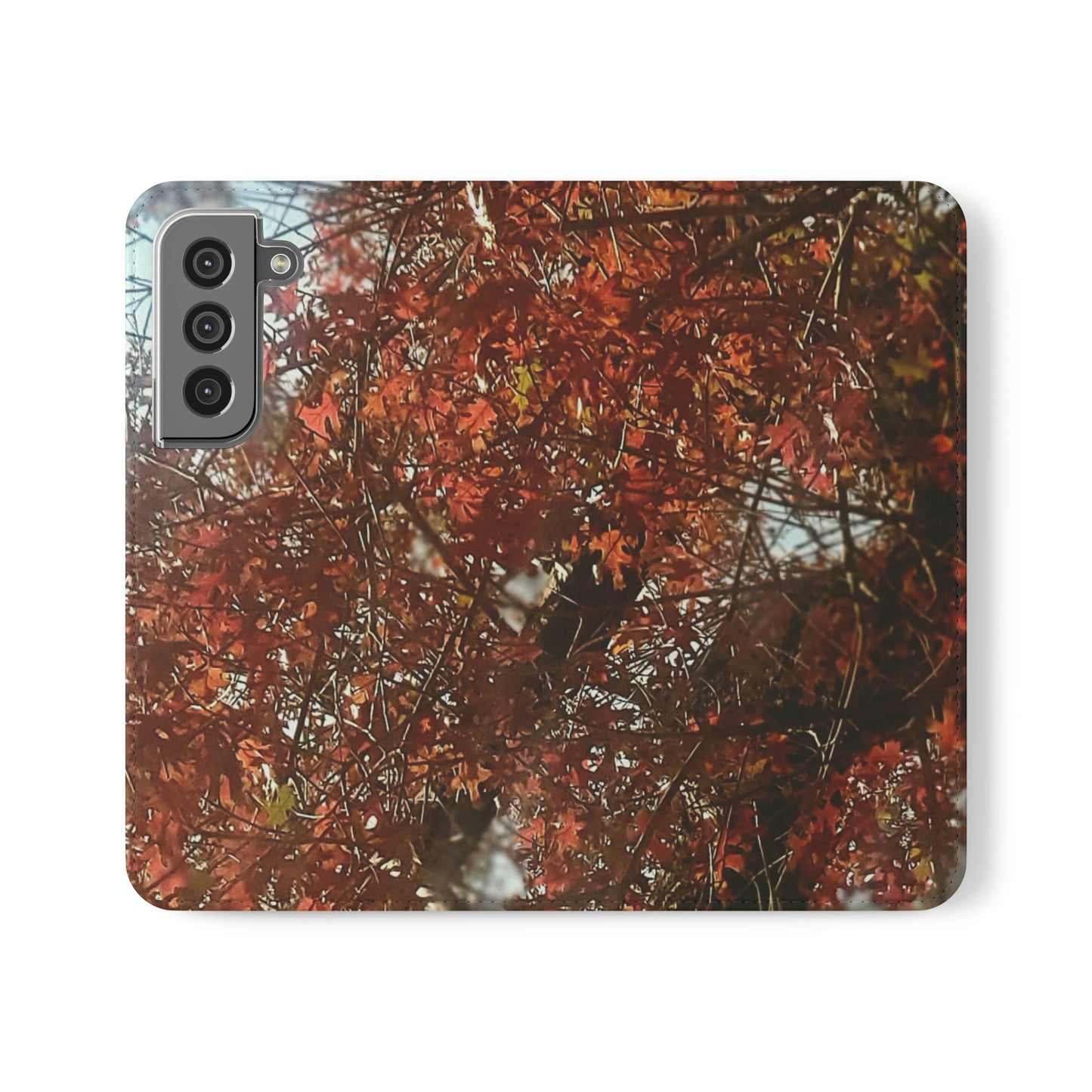 Red Autumn Leaves | Folio Phone Case | High Bloom Collection | Life By Ortavia