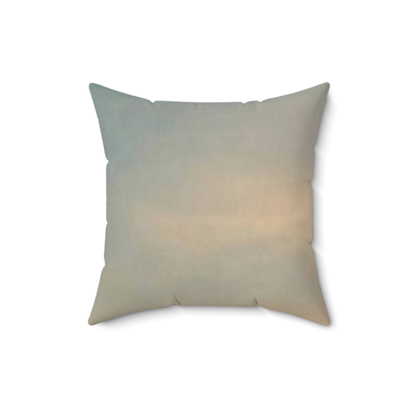 Spun Polyester Square Couch Pillow with Pink/Blue Multi-Colored Sky Design