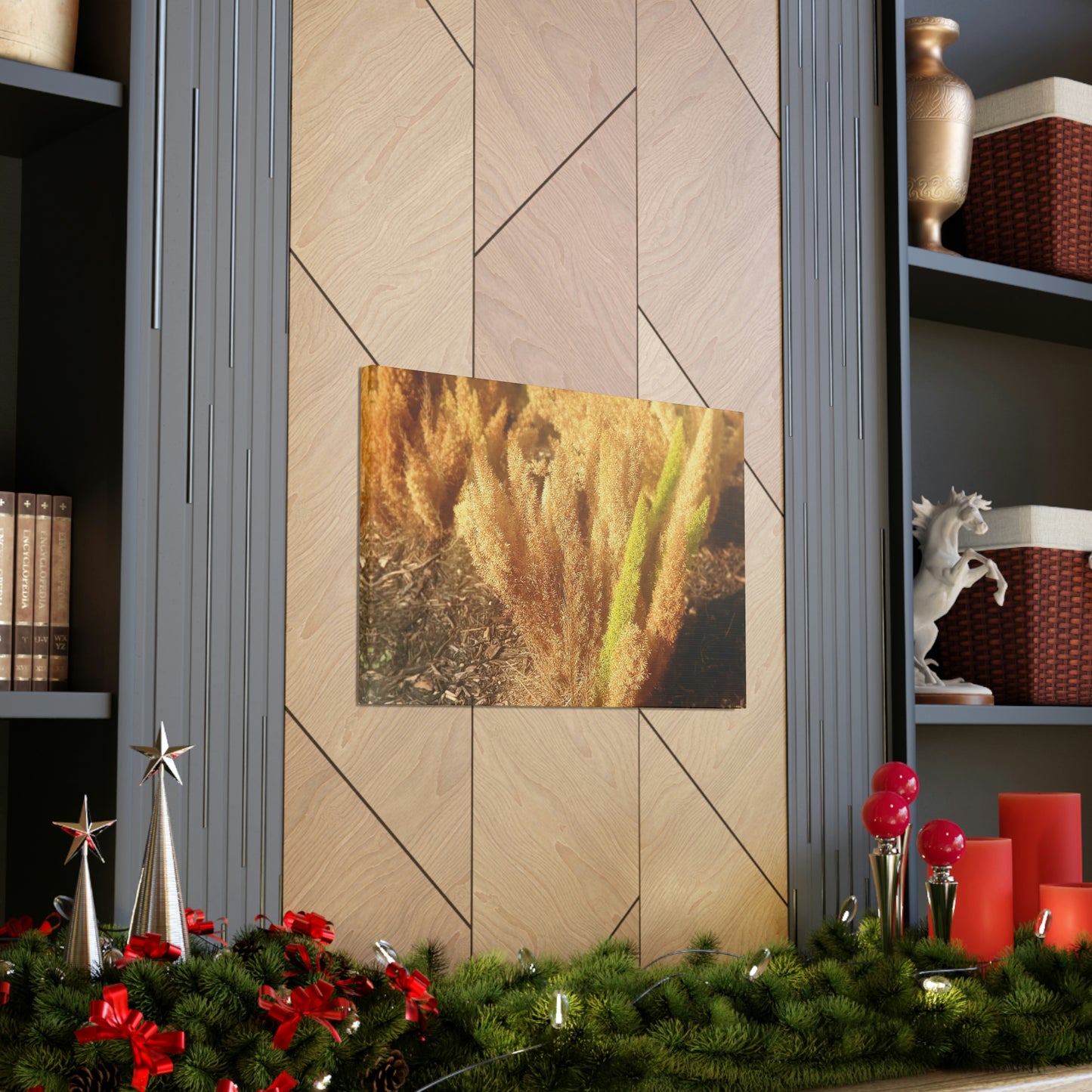 Golden Foxtail Fern | Wall Art Canvas | High Bloom Collection | Life By Ortavia