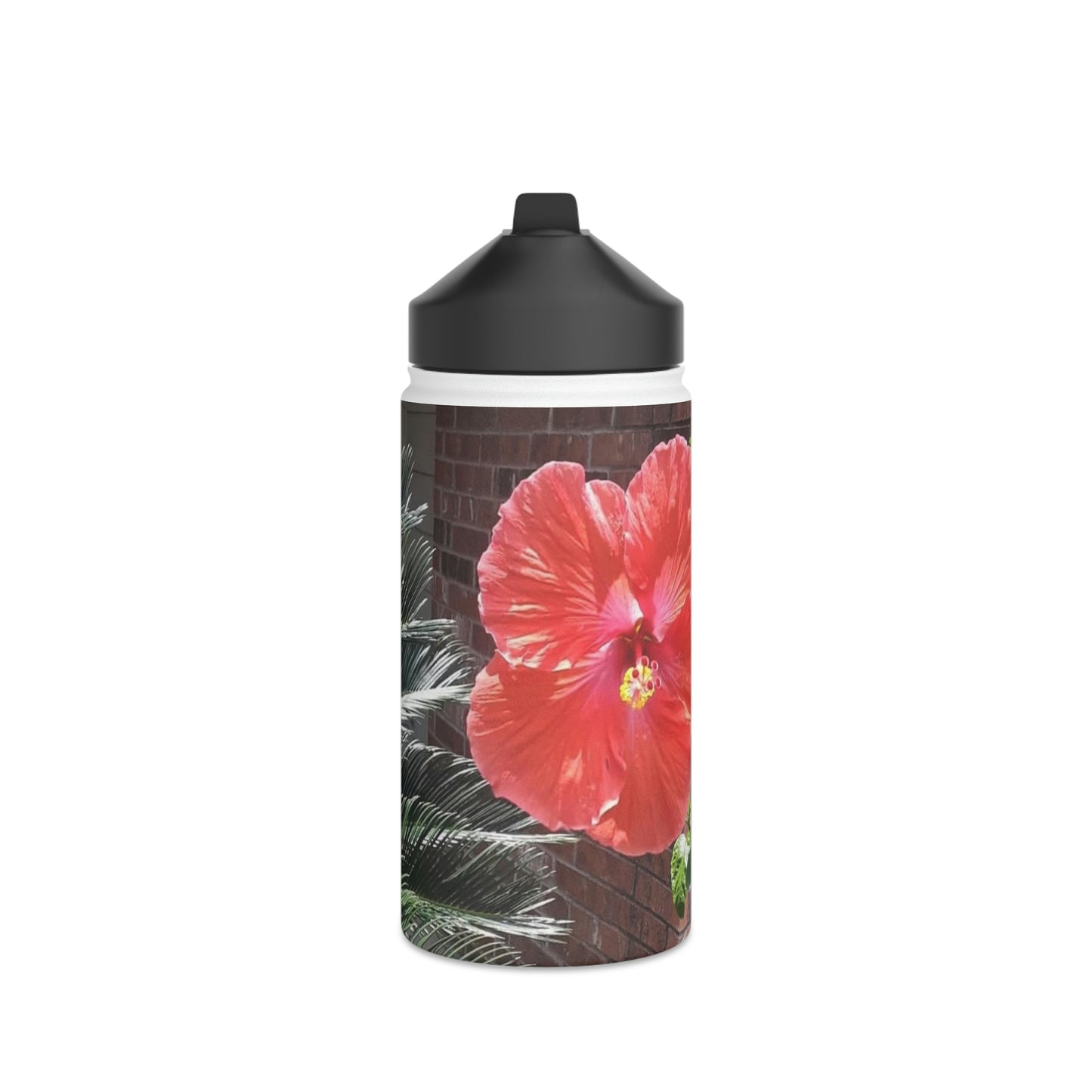 Peach Hibiscus | Stainless Steel Water Bottle, Standard Lid | High Bloom Collection | Life By Ortavia