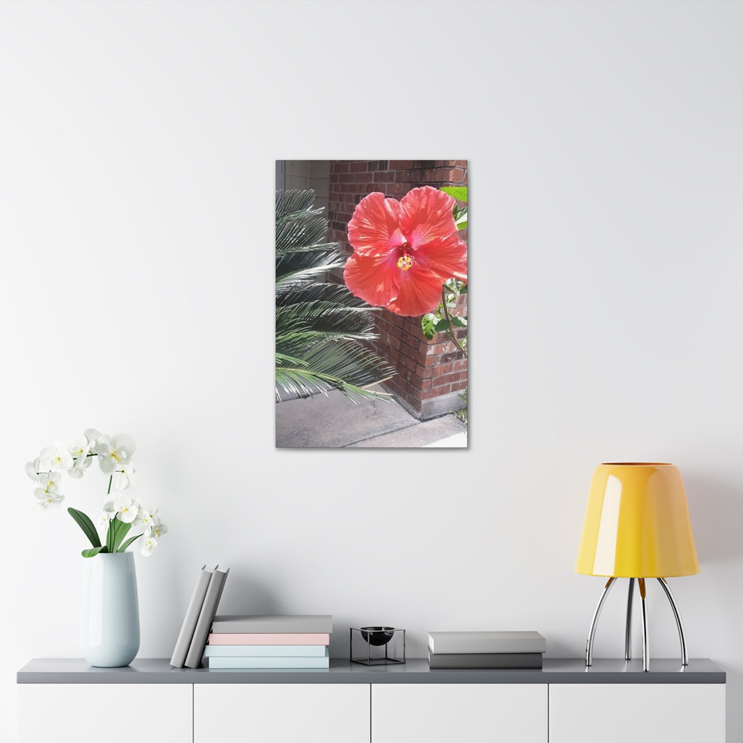 Art Prints & Wall Art, Gallery Canvas with Peach Hibiscus Flower