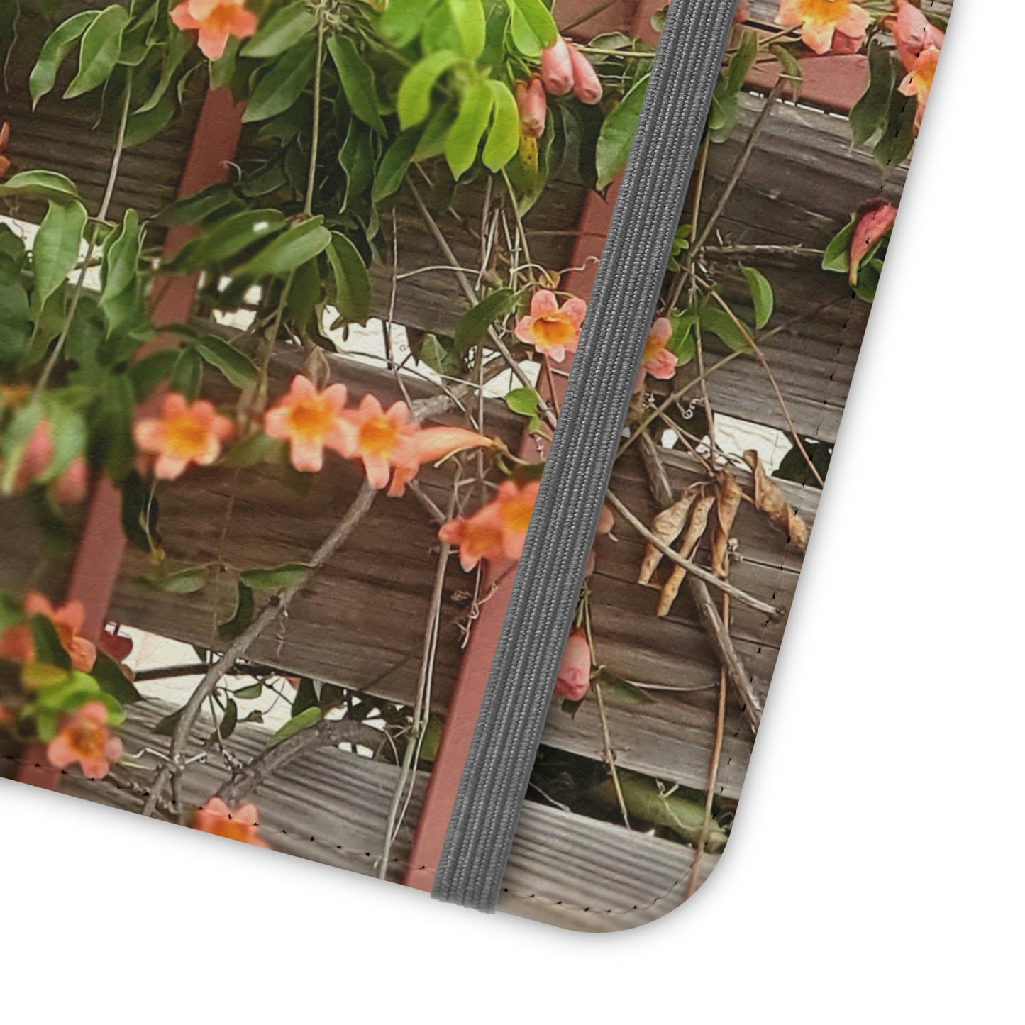 Flowers On A Rugged Fence | Folio Phone Case | High Bloom Collection | Life By Ortavia