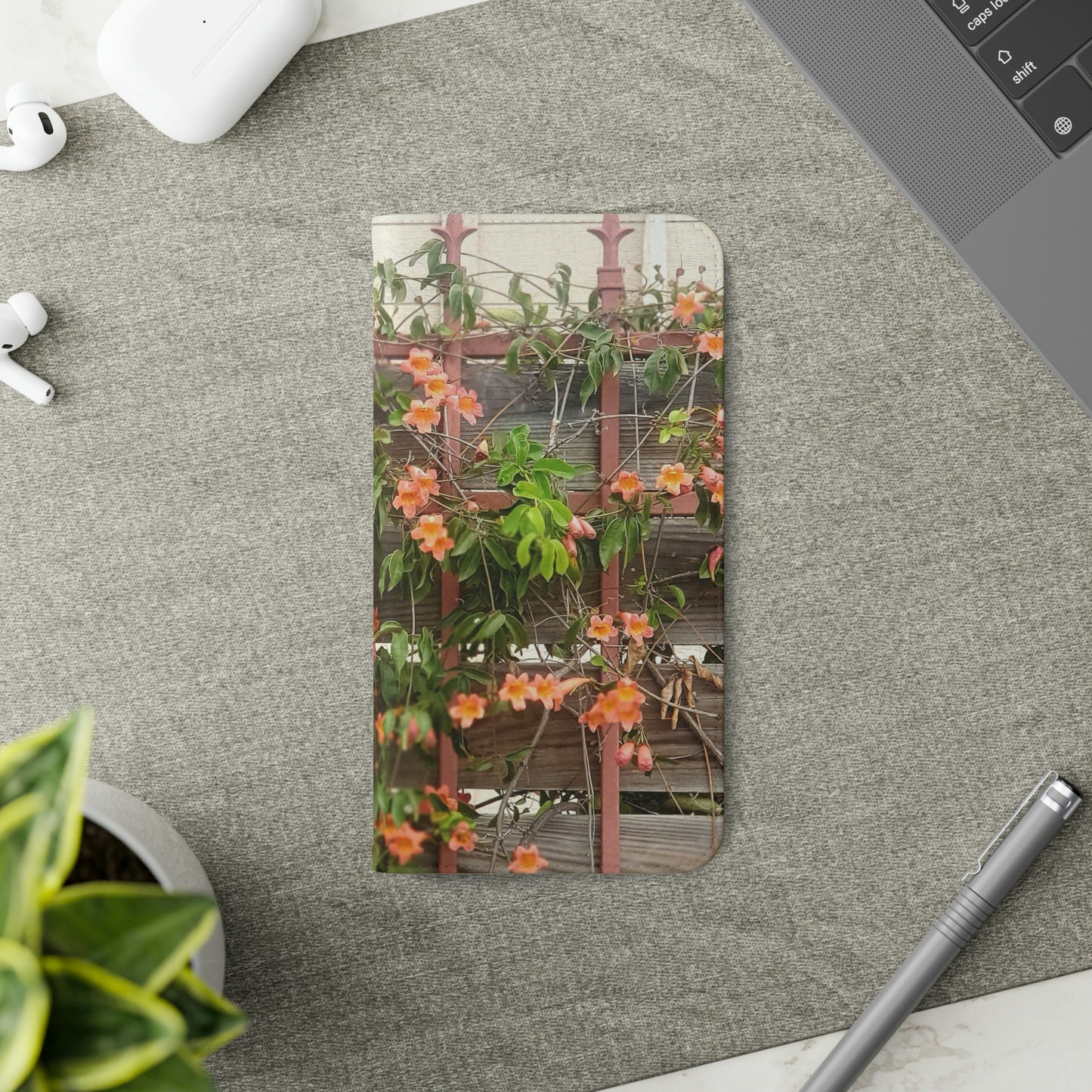 Flowers On A Rugged Fence | Folio Phone Case | High Bloom Collection | Life By Ortavia