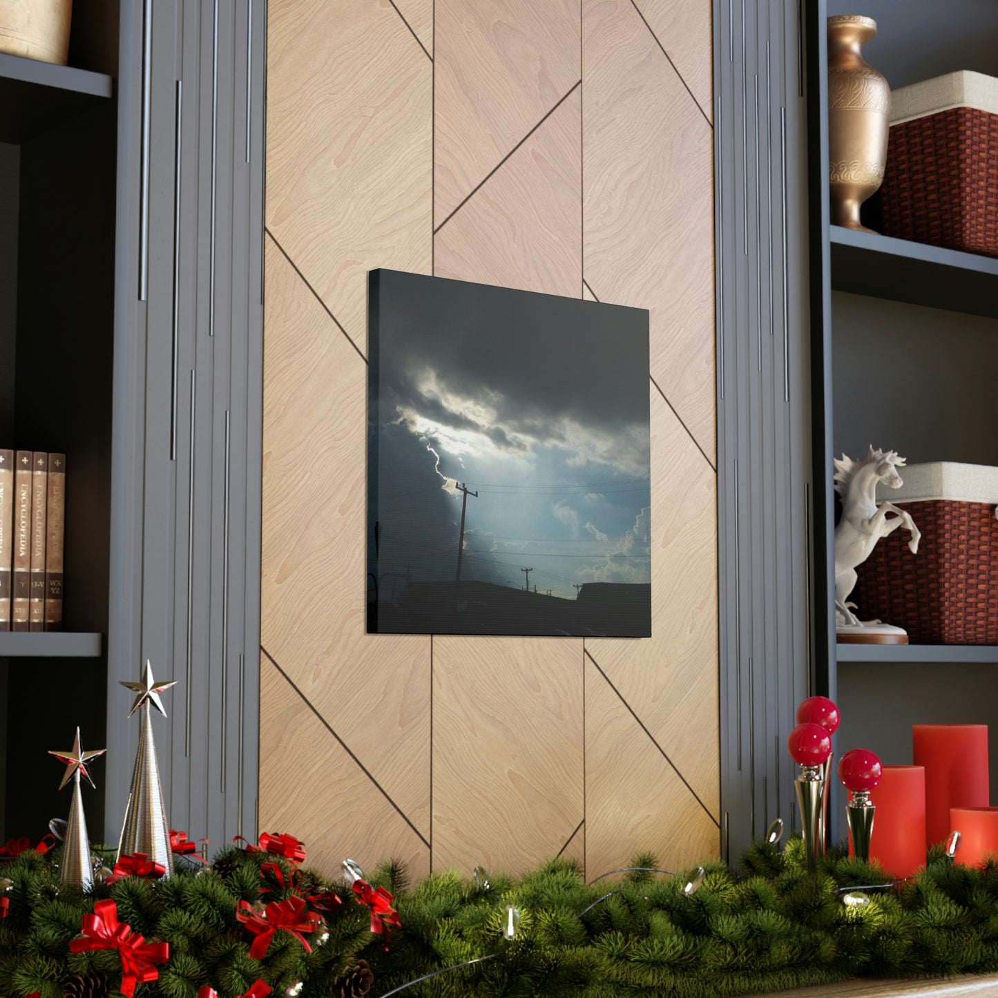 Sun Through Dark Clouds | Wall Art Canvas | Heavens Collection
