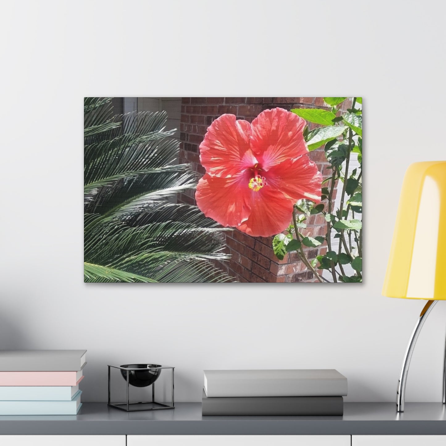 Art Prints & Wall Art, Gallery Canvas with Peach Hibiscus Flower