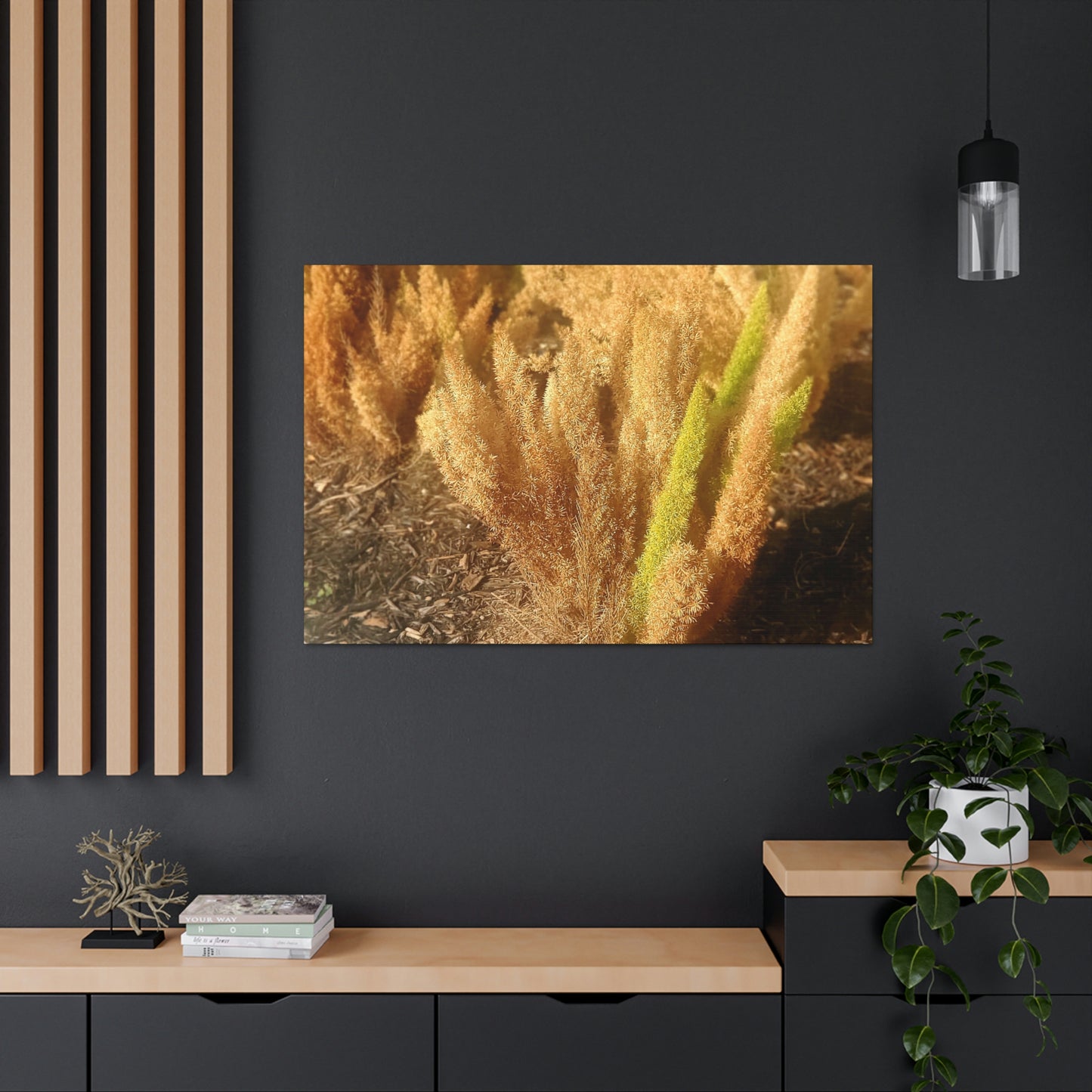 Golden Foxtail Fern | Wall Art Canvas | High Bloom Collection | Life By Ortavia