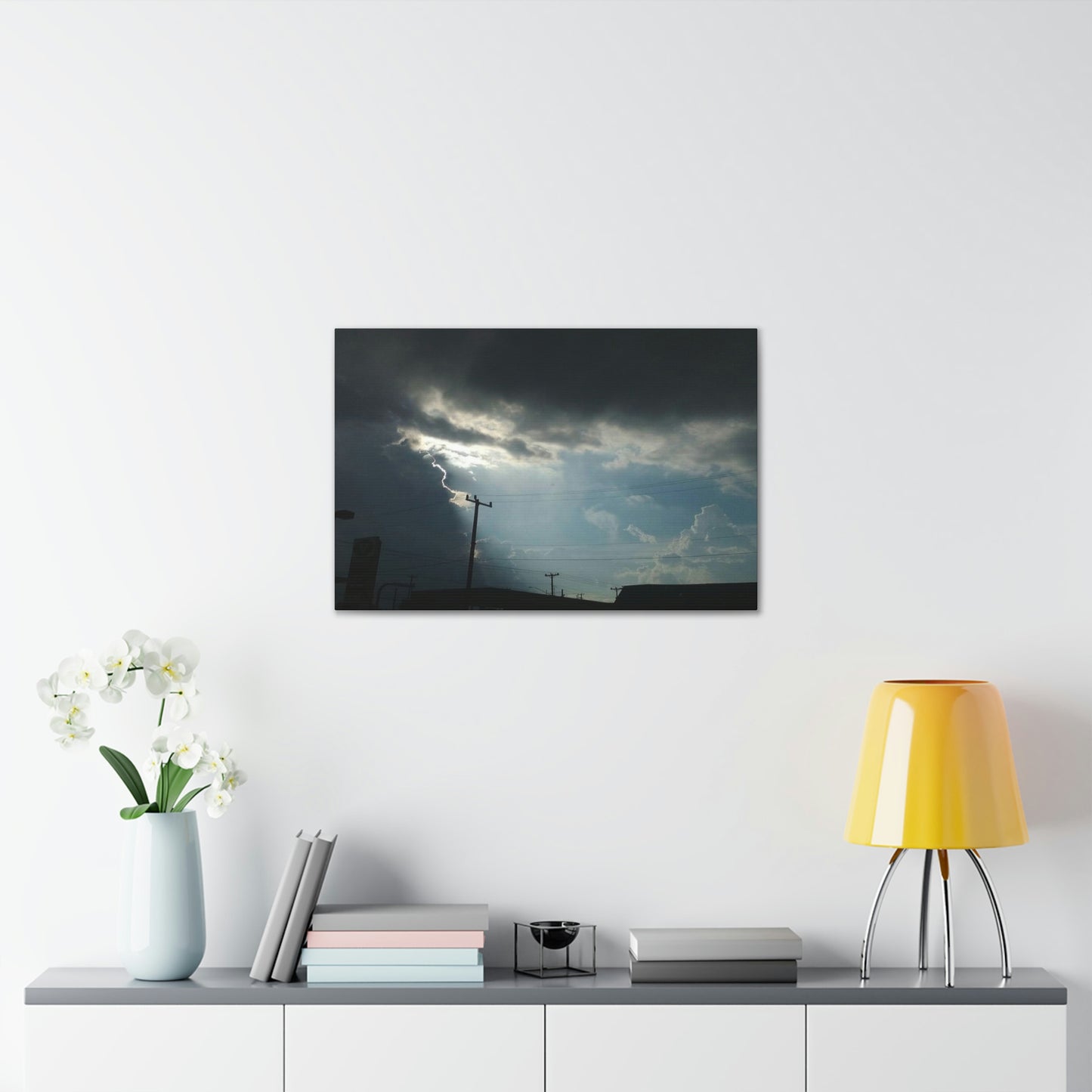 Sun Through Dark Clouds | Wall Art Canvas | Heavens Collection