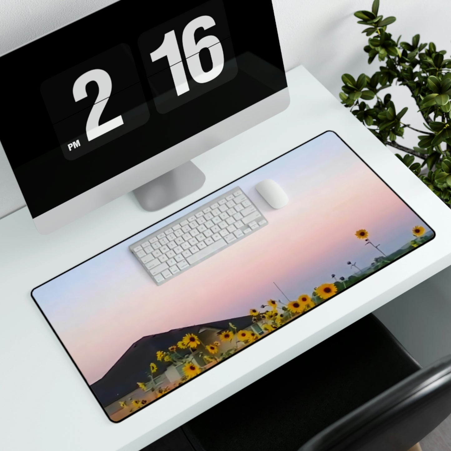 Sunflowers and A Rainbow Sky | Heavens Collection | Desk Mat | Life By Ortavia