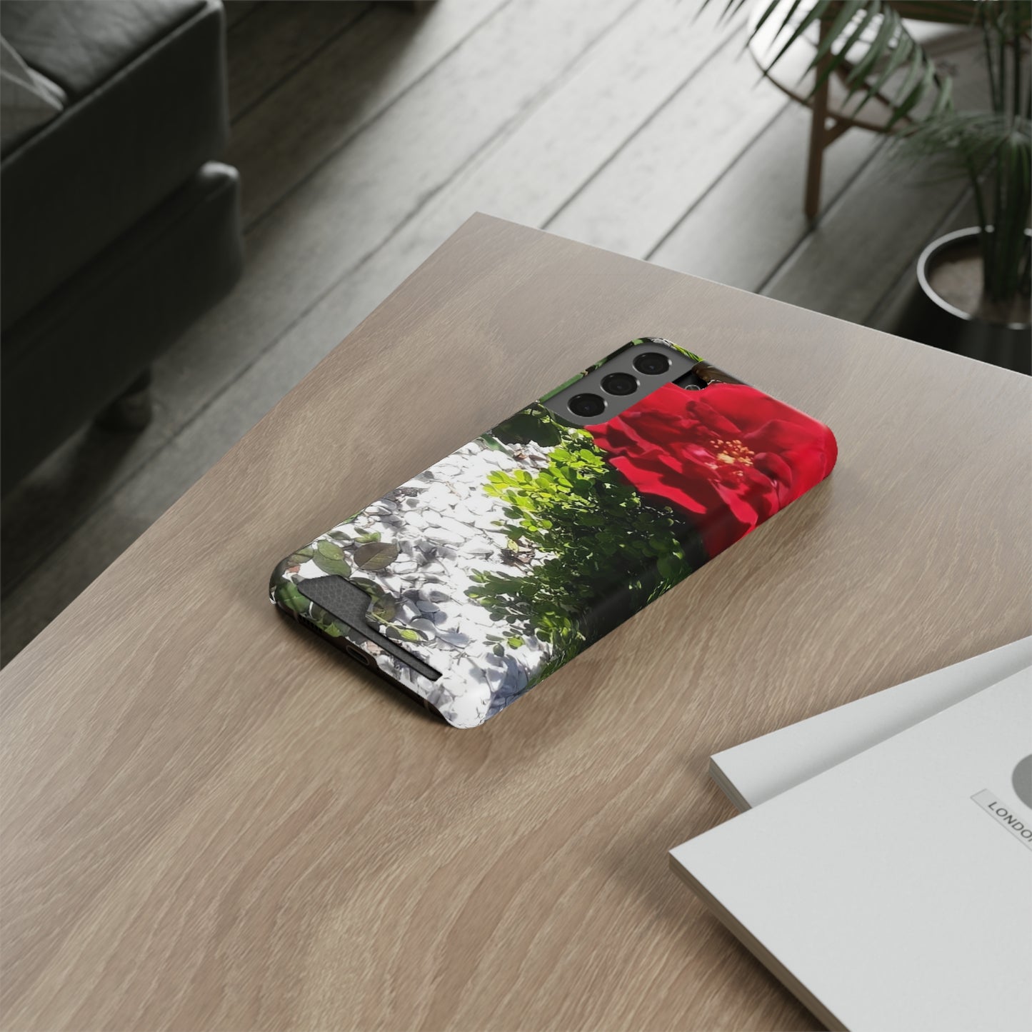 Europeana Red Rose | Phone Case with Card Holder | High Bloom Collection | Life By Ortavia