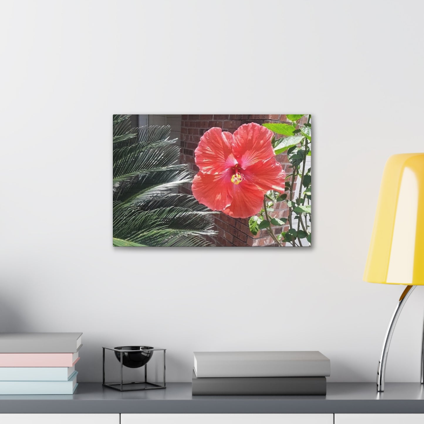 Art Prints & Wall Art, Gallery Canvas with Peach Hibiscus Flower