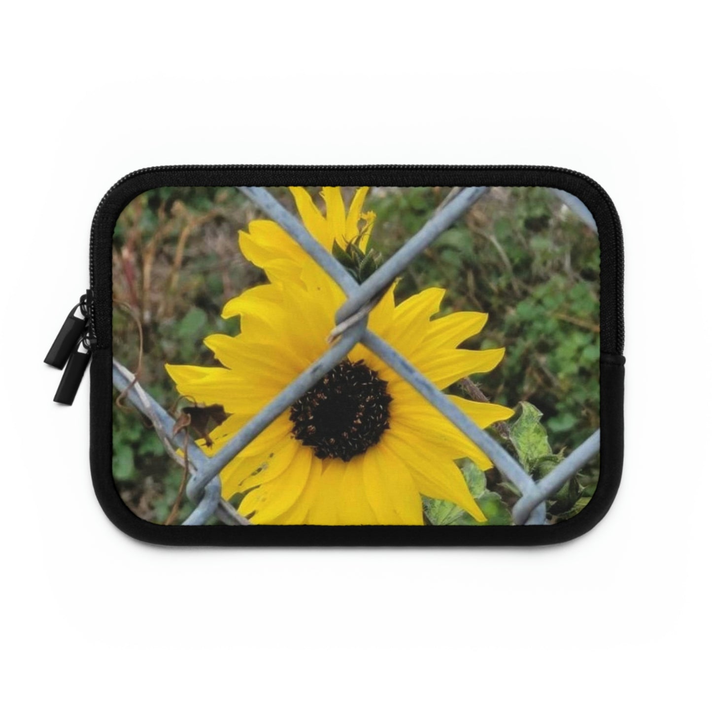 Laptop Sleeve with Sunflower Behind A Fence Design 7 Inch 10 Inch 13 Inch 15 Inch 17 Inch