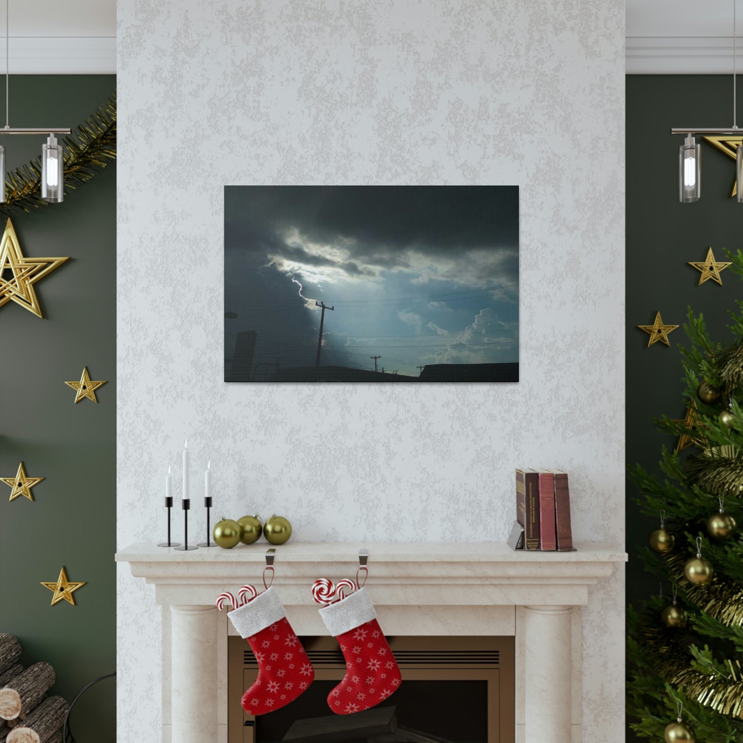 Sun Through Dark Clouds | Wall Art Canvas | Heavens Collection