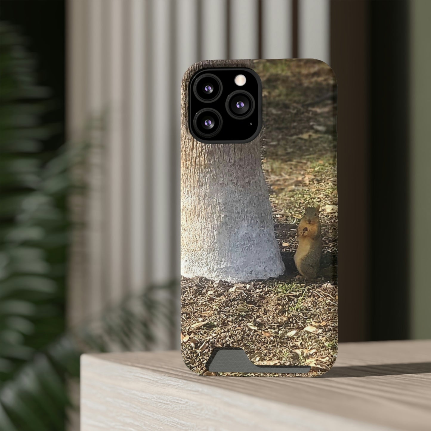 Squirrel and A Nut | Phone Case with Card Holder | Urban Geographic Collection | Life By Ortavia