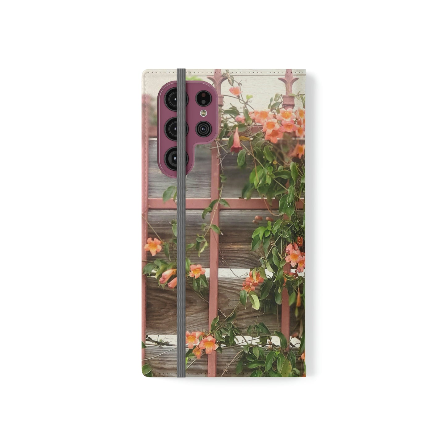 Flowers On A Rugged Fence | Folio Phone Case | High Bloom Collection | Life By Ortavia