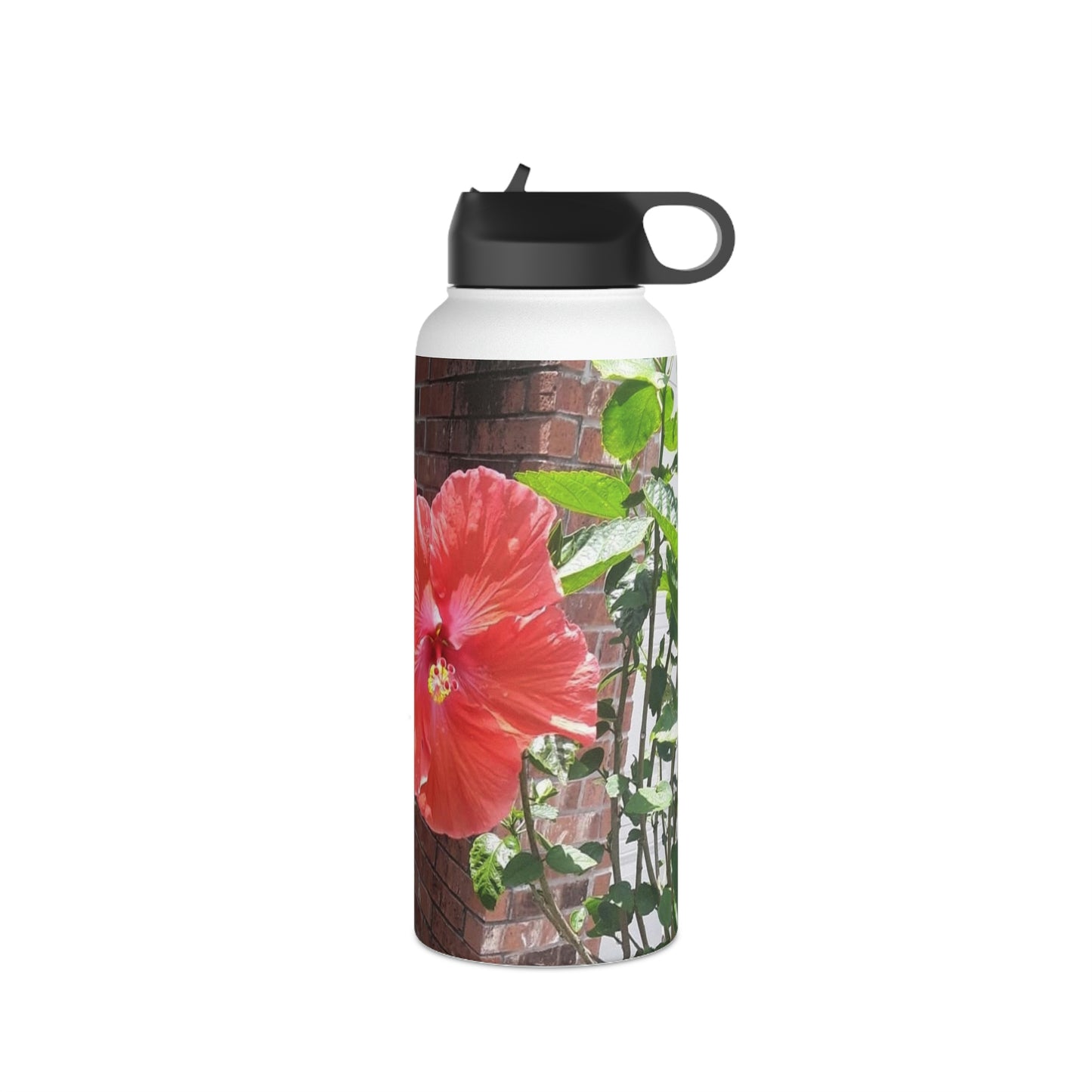 Peach Hibiscus | Stainless Steel Water Bottle, Standard Lid | High Bloom Collection | Life By Ortavia