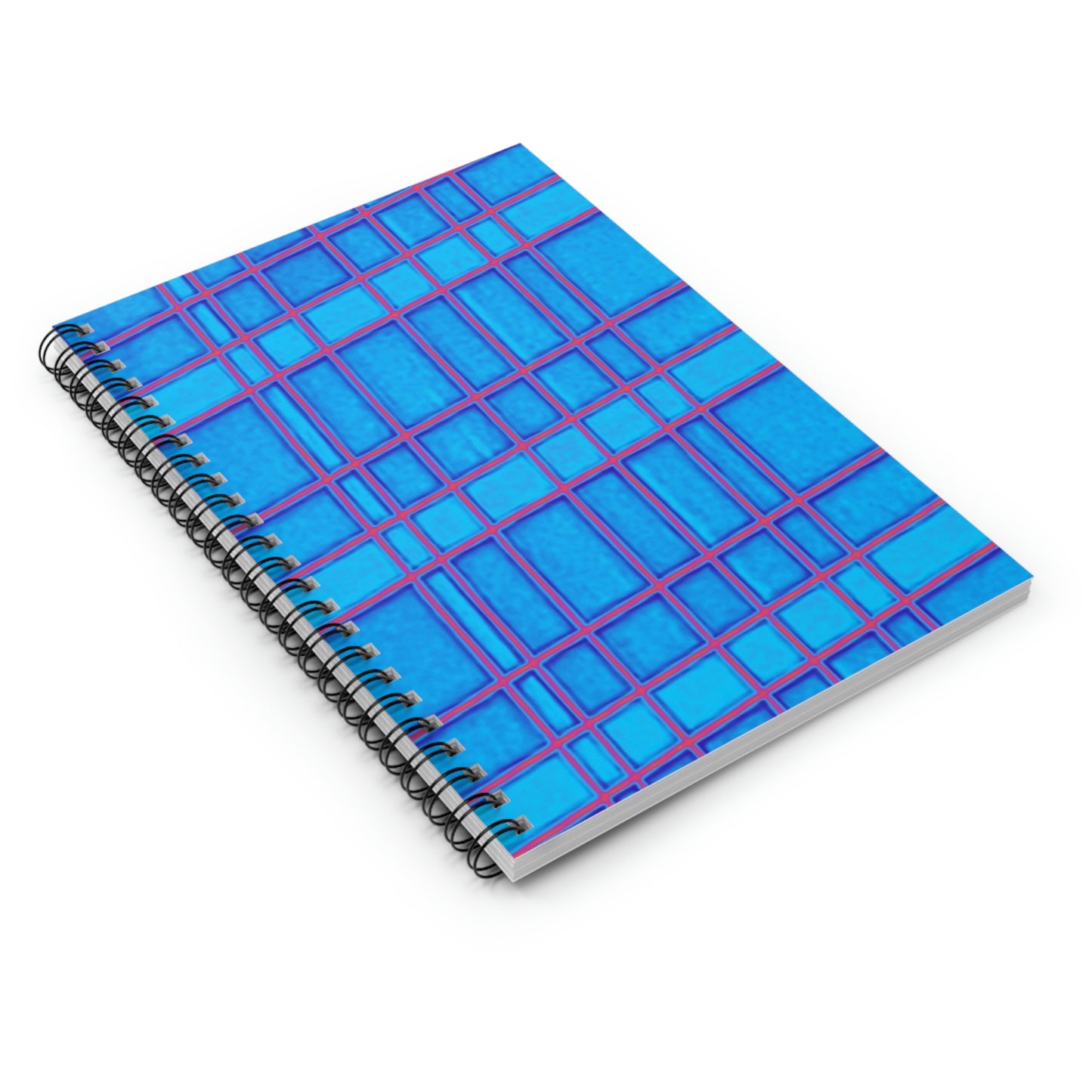Light Blue/Red | Spiral Notebook 118 pg Ruled | Vintage Window Collection | Life By Ortavia