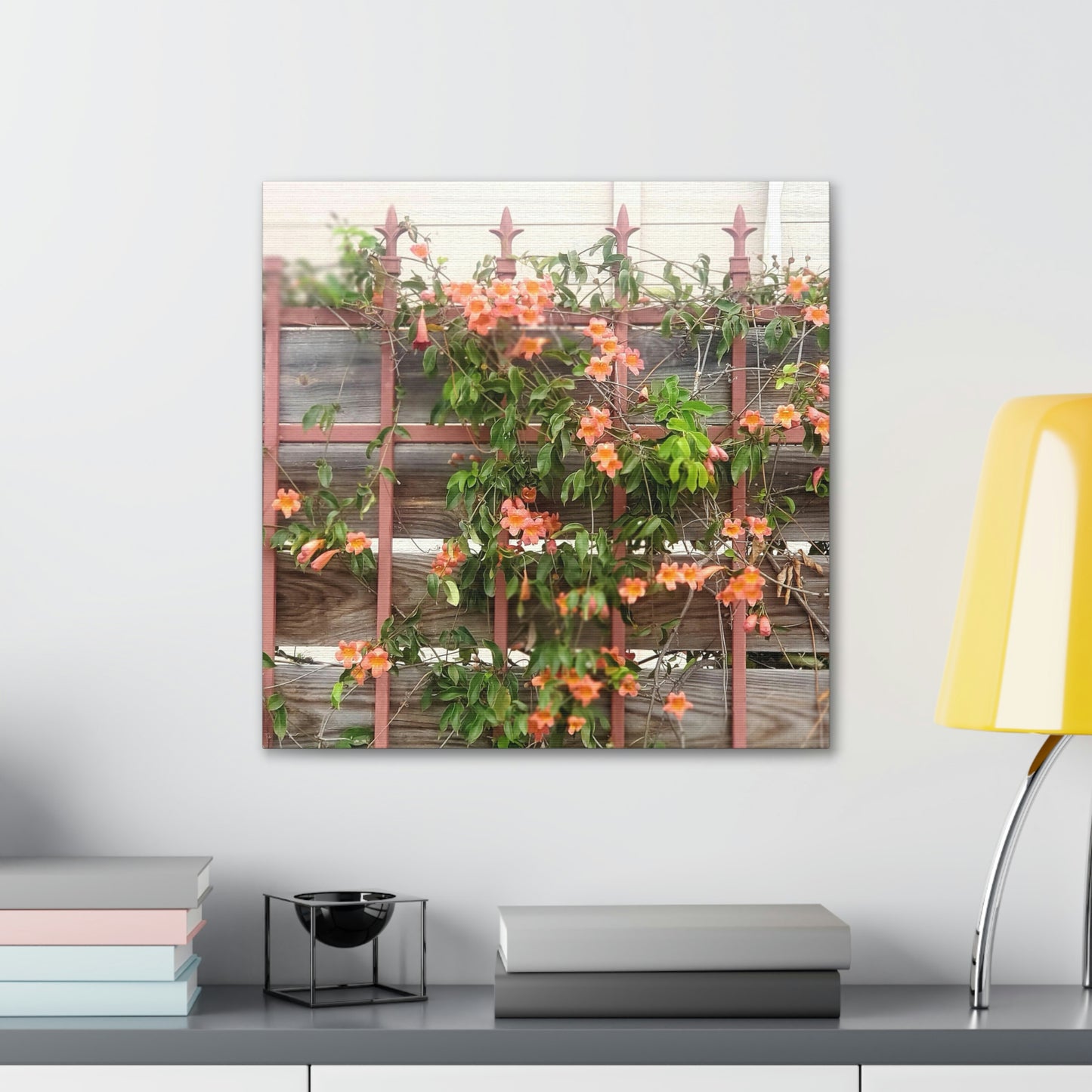Flowers On A Rugged Fence | Wall Art Canvas | High Bloom Collection | Life By Ortavia