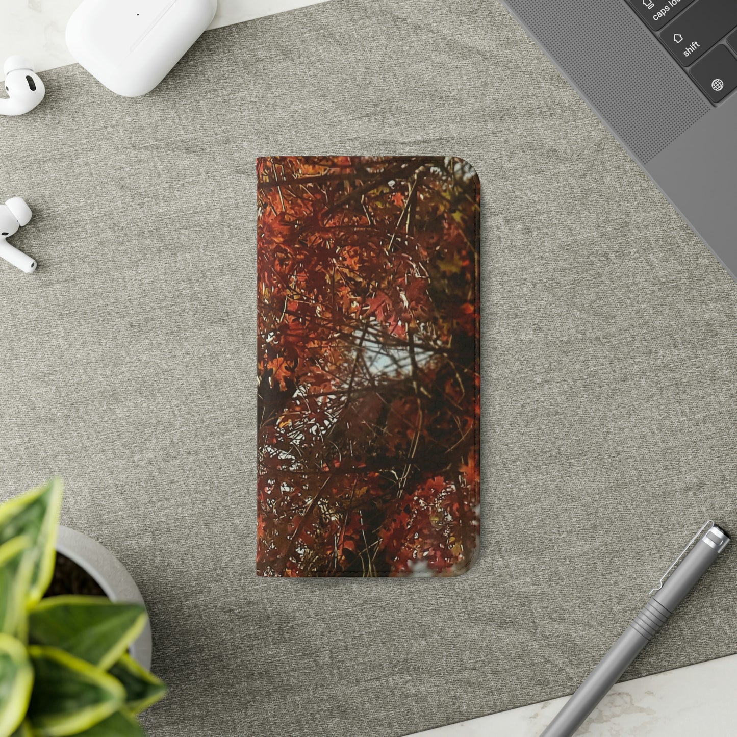 Red Autumn Leaves | Folio Phone Case | High Bloom Collection | Life By Ortavia