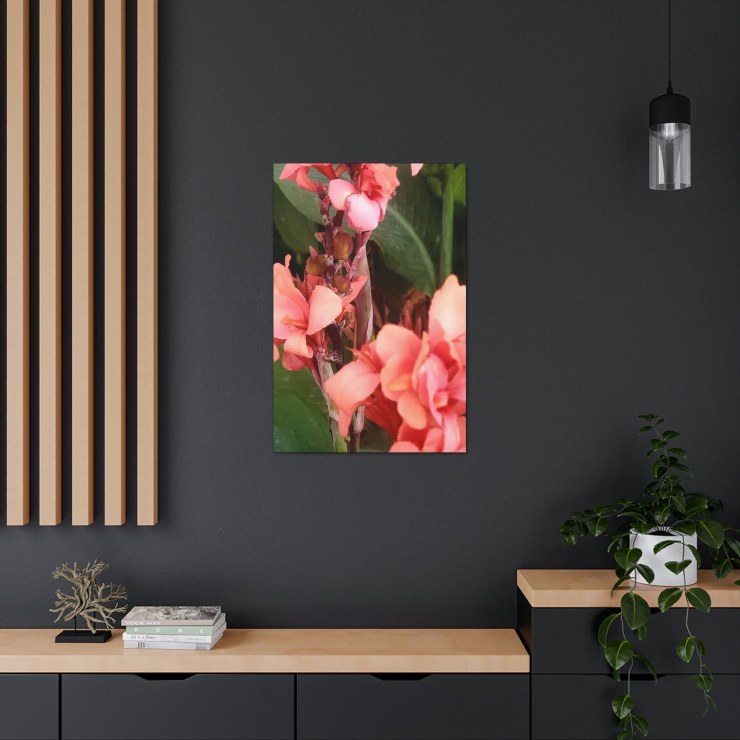 Art Prints & Wall Art, Canvas Gallery with Pink Canna Flower