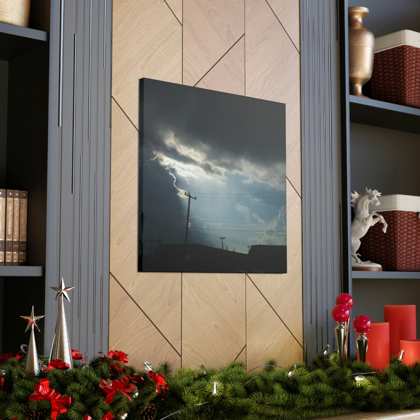 Sun Through Dark Clouds | Wall Art Canvas | Heavens Collection