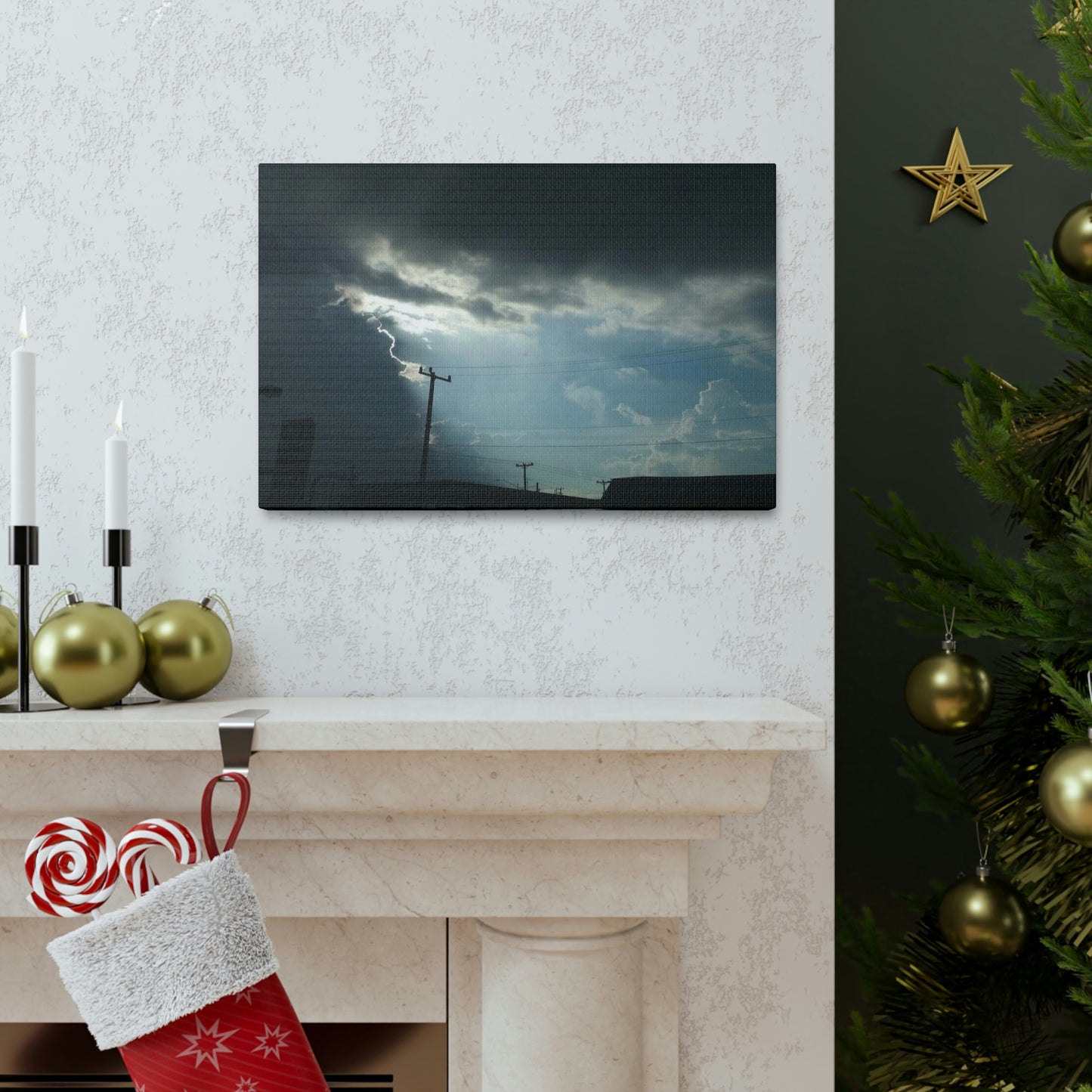 Sun Through Dark Clouds | Wall Art Canvas | Heavens Collection