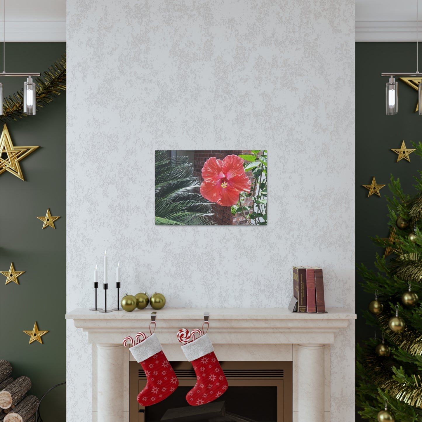 Art Prints & Wall Art, Gallery Canvas with Peach Hibiscus Flower