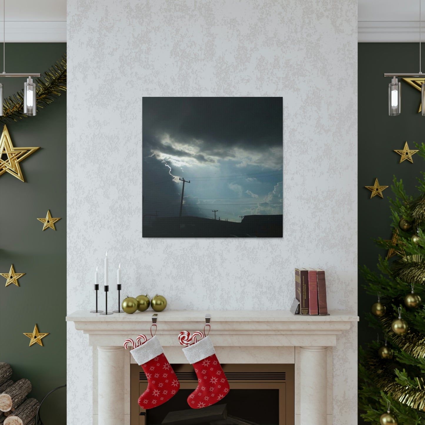 Sun Through Dark Clouds | Wall Art Canvas | Heavens Collection