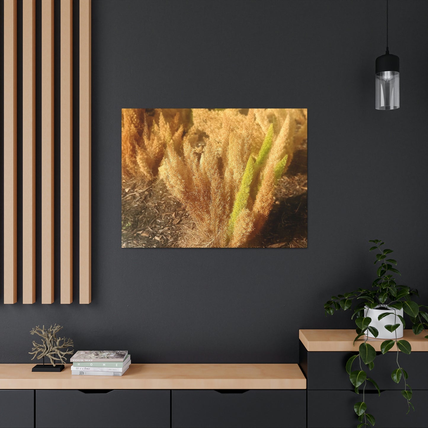 Golden Foxtail Fern | Wall Art Canvas | High Bloom Collection | Life By Ortavia