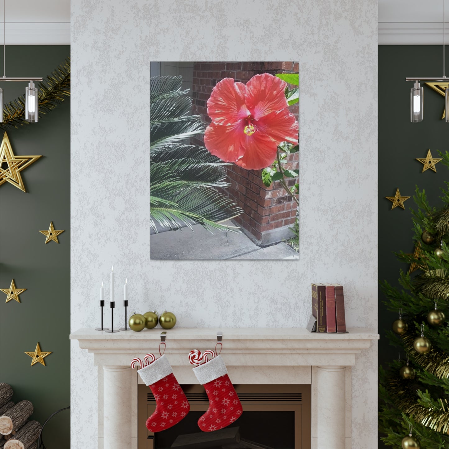 Art Prints & Wall Art, Gallery Canvas with Peach Hibiscus Flower