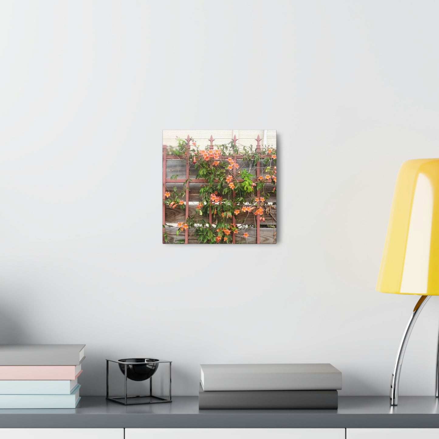 Flowers On A Rugged Fence | Wall Art Canvas | High Bloom Collection | Life By Ortavia