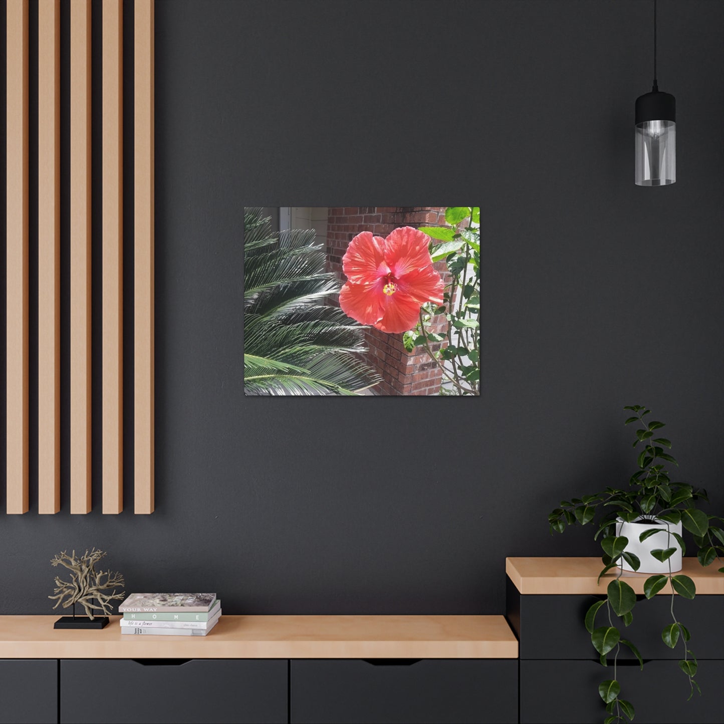 Art Prints & Wall Art, Gallery Canvas with Peach Hibiscus Flower
