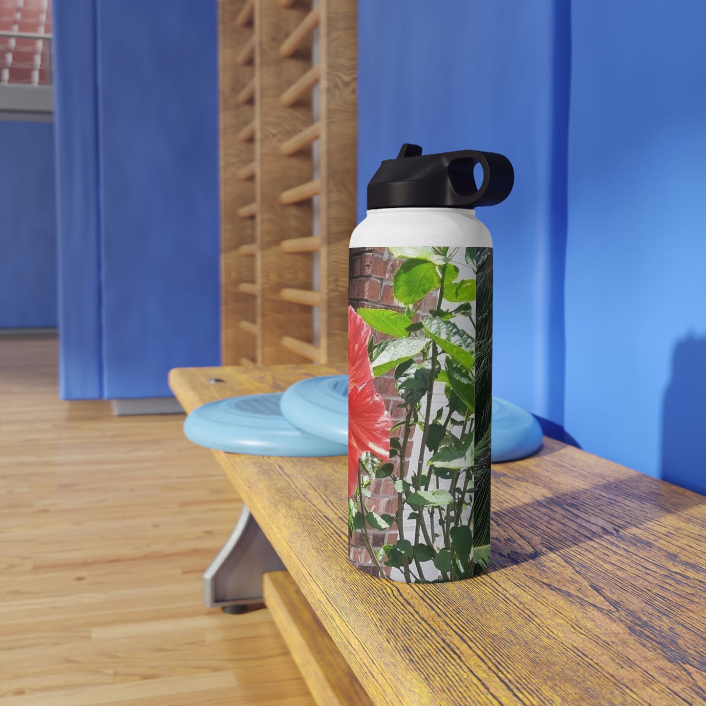 Peach Hibiscus | Stainless Steel Water Bottle, Standard Lid | High Bloom Collection | Life By Ortavia