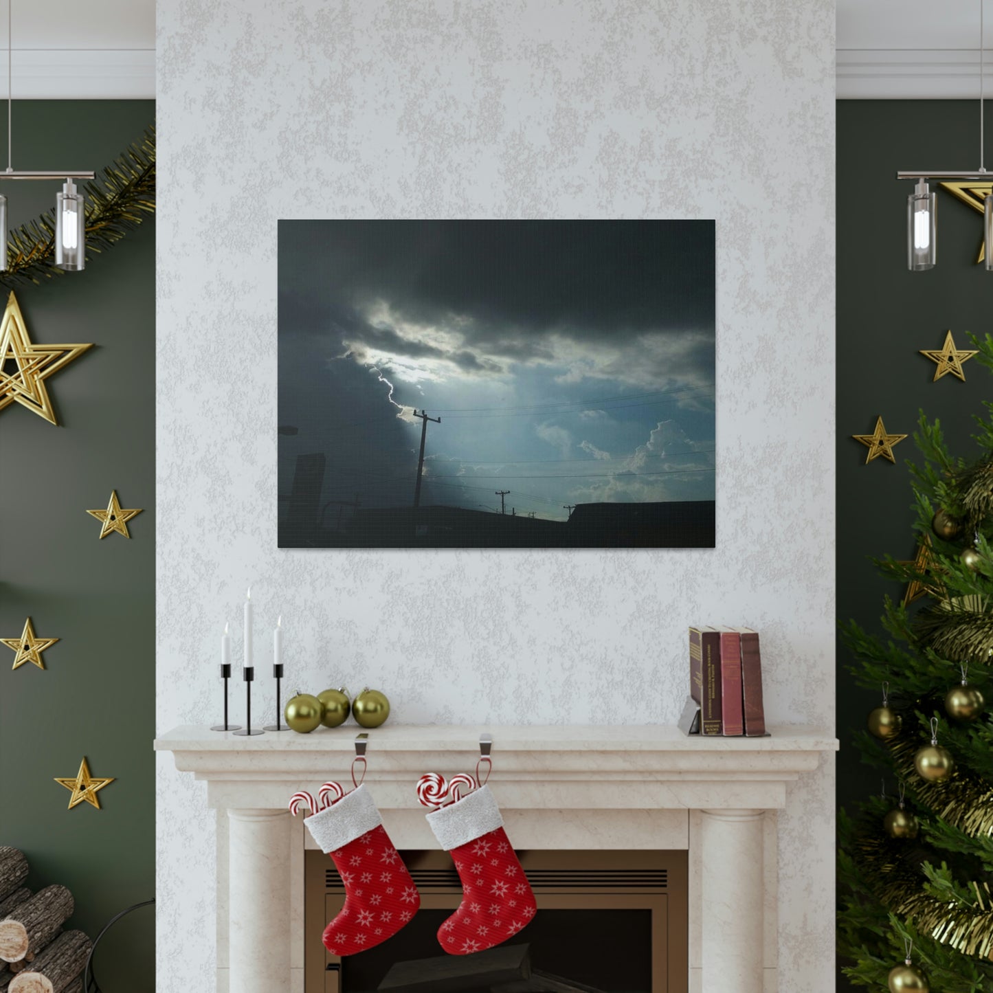 Sun Through Dark Clouds | Wall Art Canvas | Heavens Collection