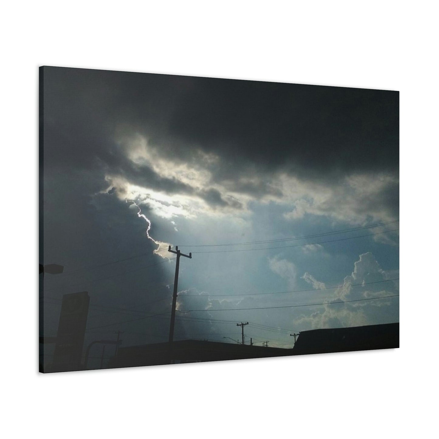 Sun Through Dark Clouds | Wall Art Canvas | Heavens Collection
