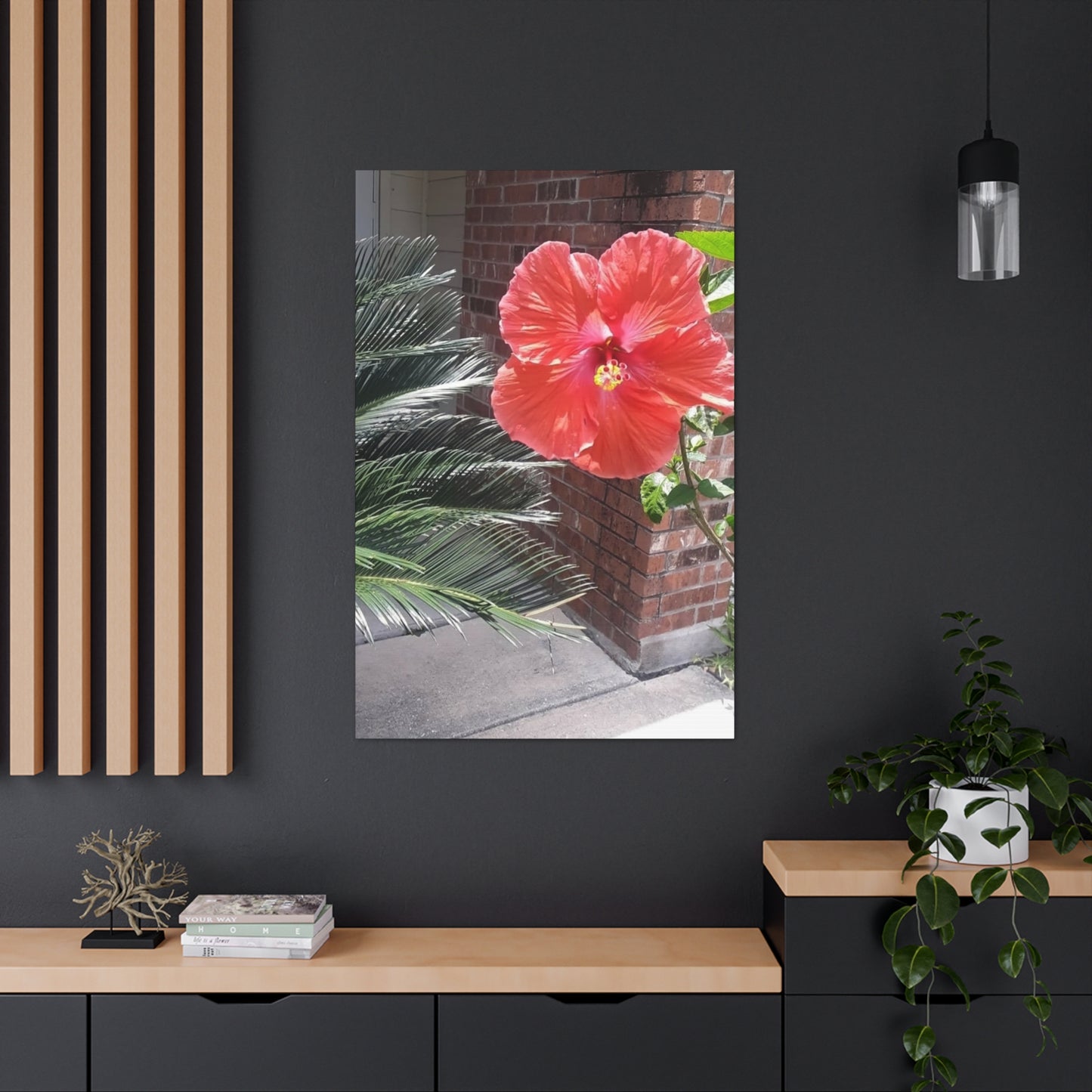 Art Prints & Wall Art, Gallery Canvas with Peach Hibiscus Flower